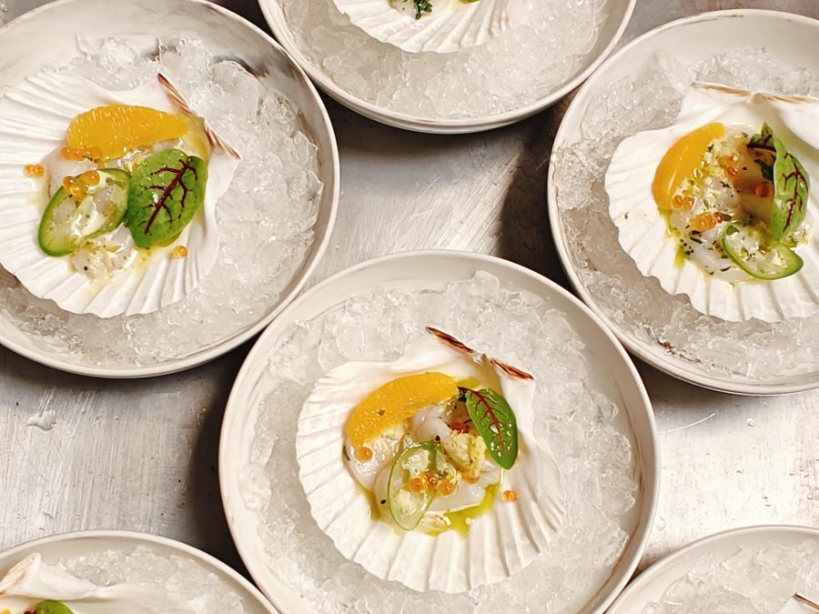 Scallop Crudo in the Shell